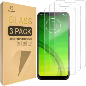 Mr.Shield [3-PACK] Designed For Motorola (MOTO G7 Power) [Tempered Glass] Screen Protector with Lifetime Replacement
