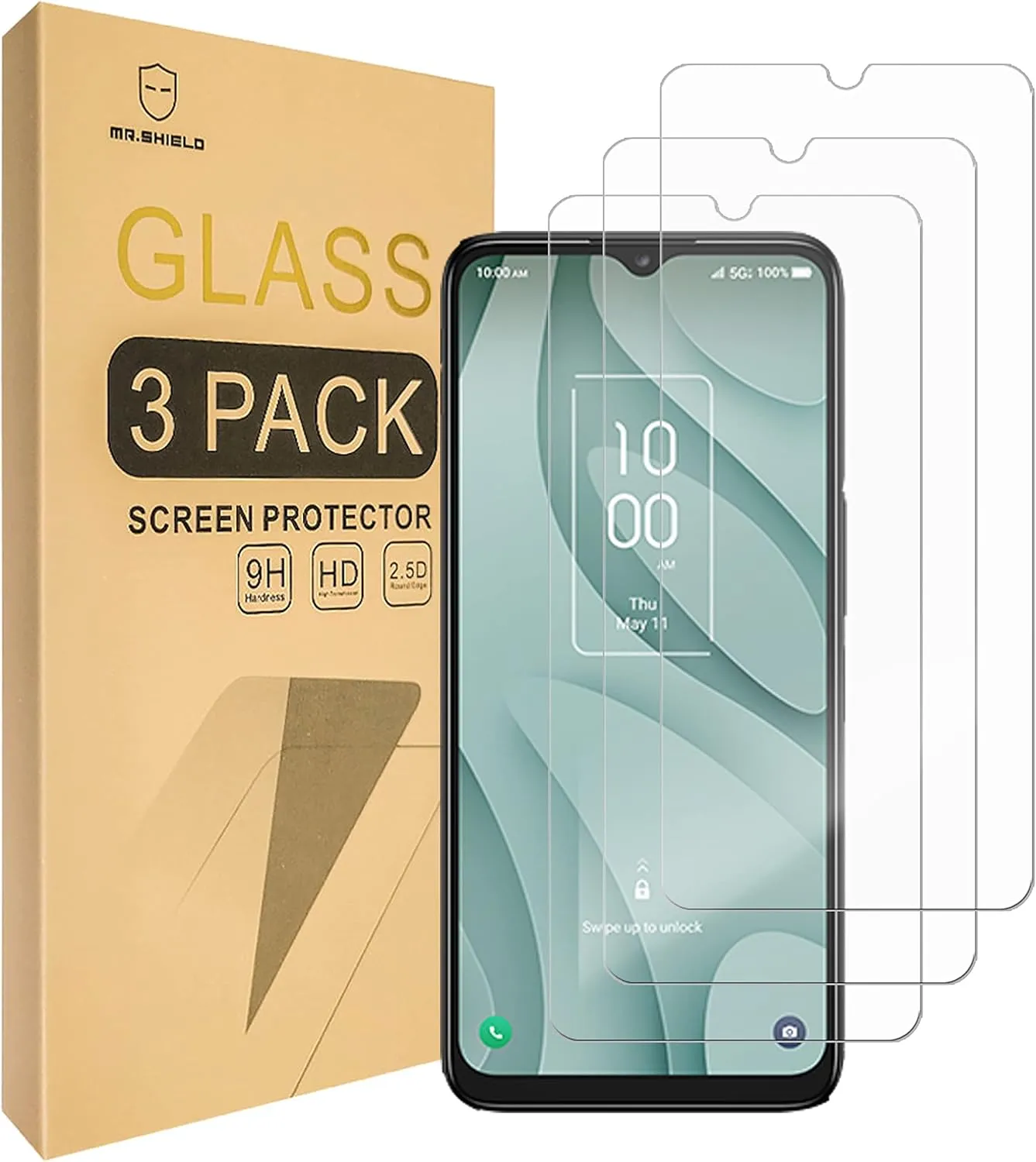 Mr.Shield [3-Pack] Designed For TCL 40 XE/TCL 40 X [Tempered Glass] [Japan Glass with 9H Hardness] Screen Protector