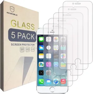 Mr.Shield [5-PACK] Designed For iPhone 8 / iPhone 7 [Tempered Glass] Screen Protector with Lifetime Replacement