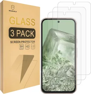 Mr.Shield Screen Protector compatible with Google Pixel 8a [Tempered Glass] [3-PACK] [Japan Glass with 9H Hardness]