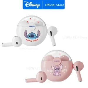 New Disney Q50 Stitch Angel Wireless Bluetooth 5.3 Earphones HiFi Surround Sound Headset Smart Touch Headphone Long Endurance