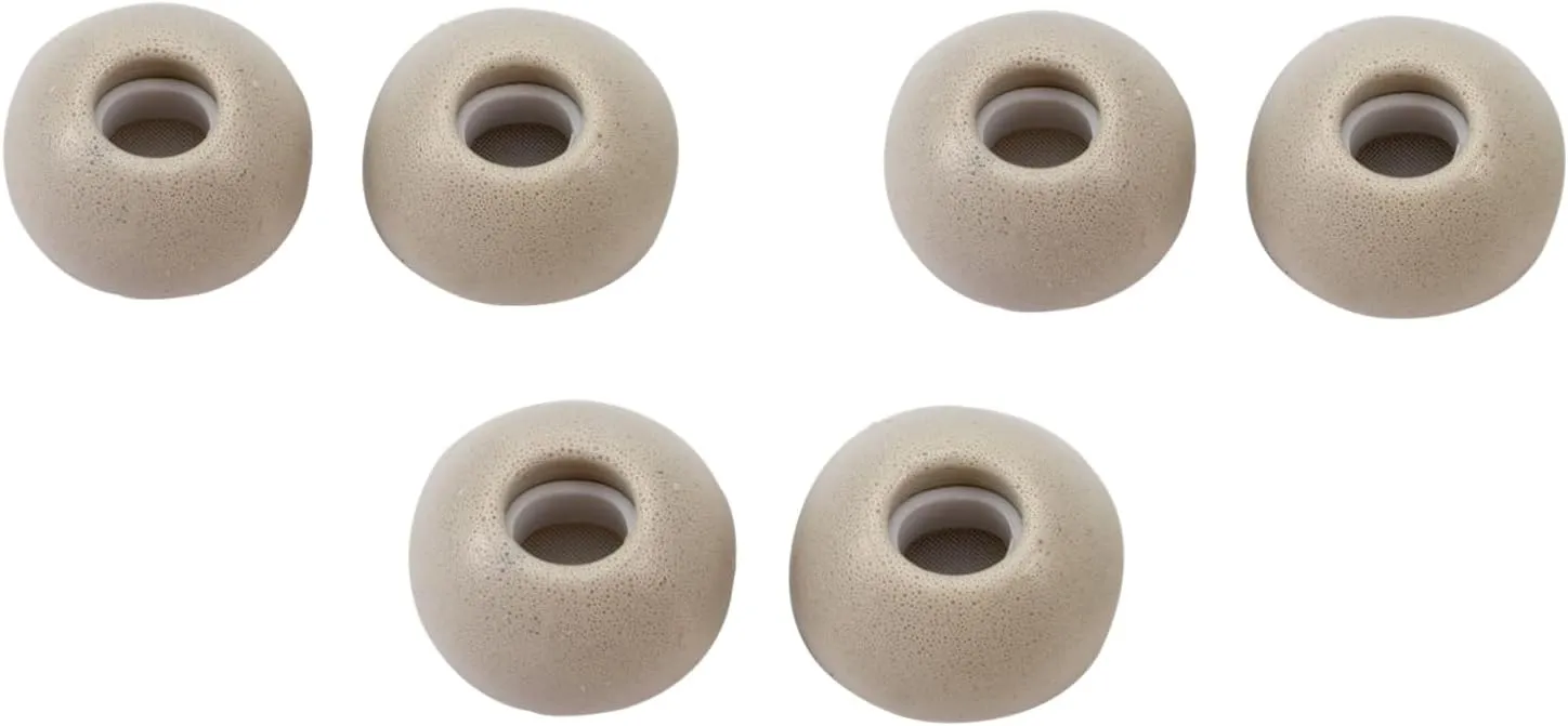 NUOBESTY Memory Earphone Eartips Compatible with Soft and Comfortable Replacement Caps Grey for Noise Isolation and Secure Fit