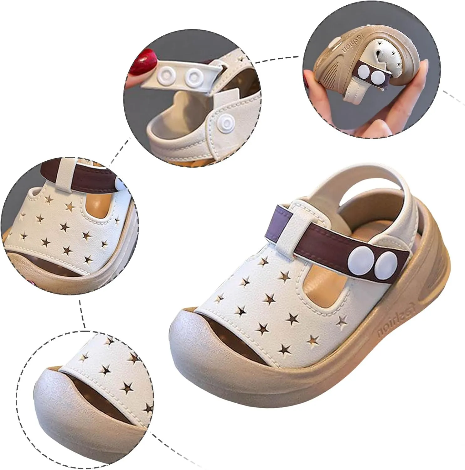 Open Toe Sandals Baby Toddler Shoes Infant Childrens Closed Toe Kick Non Slip Soft Bottom Boy Sandals