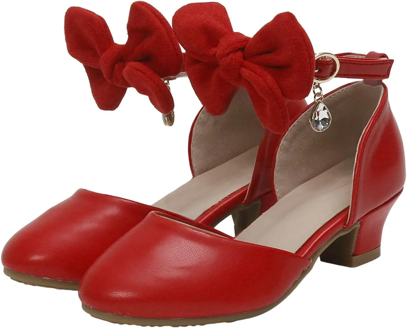 Open Toe Sandals Girls Princess Shoes Little Girl Hollow Bow Sandals Children Dance Performance Dress High Heels