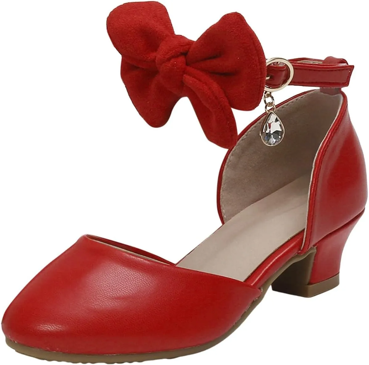 Open Toe Sandals Girls Princess Shoes Little Girl Hollow Bow Sandals Children Dance Performance Dress High Heels