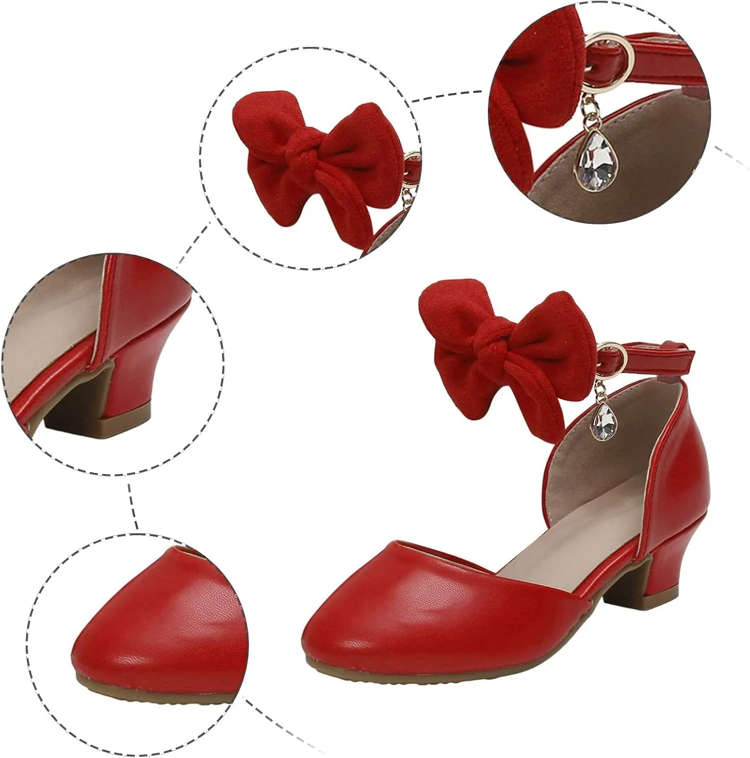 Open Toe Sandals Girls Princess Shoes Little Girl Hollow Bow Sandals Children Dance Performance Dress High Heels