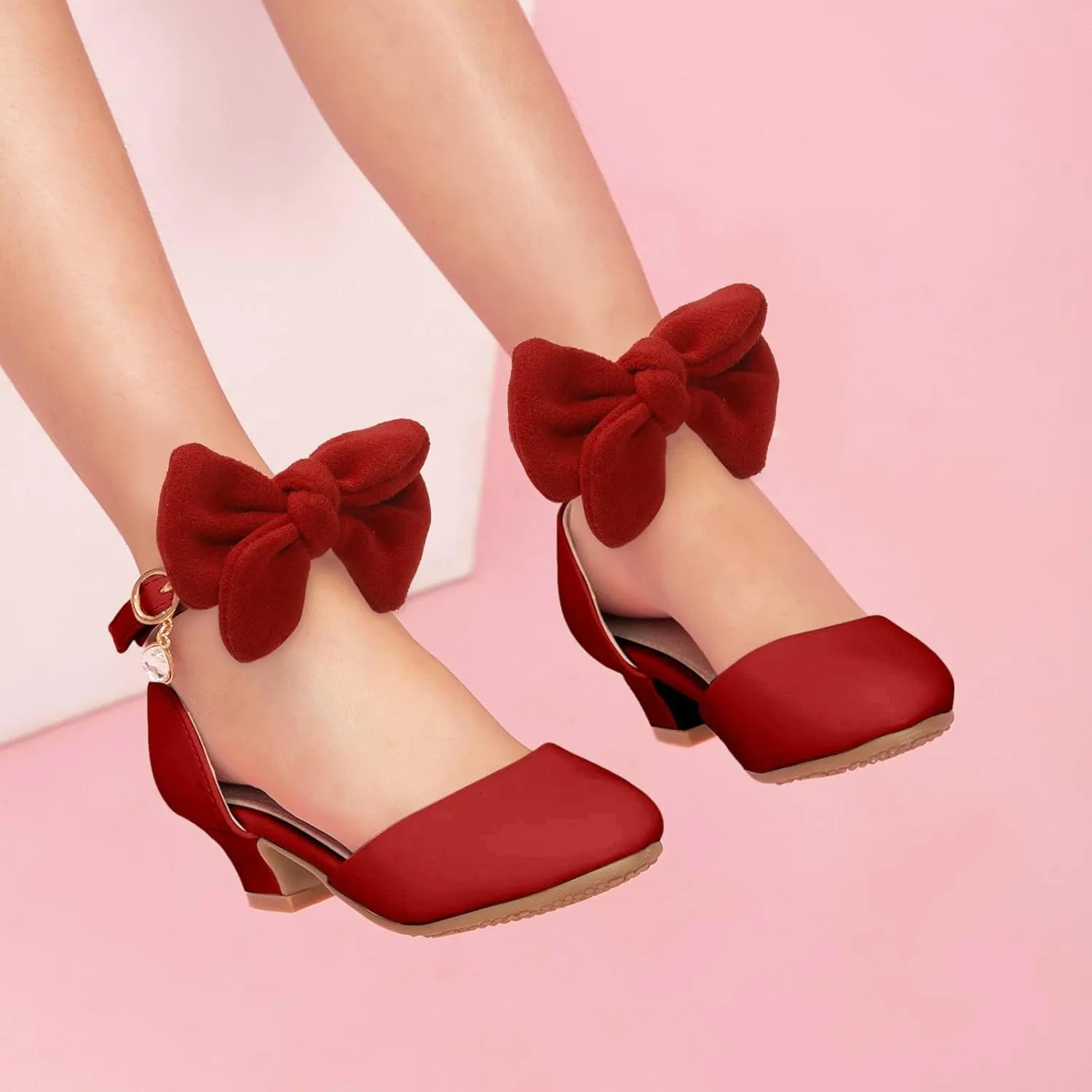 Open Toe Sandals Girls Princess Shoes Little Girl Hollow Bow Sandals Children Dance Performance Dress High Heels