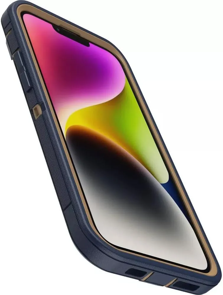 OtterBox iPhone 14 Plus (Only) - Defender Series Screenless Edition Case - Blue Suede Shoes - Case Only - Microbial Defense Protection - Non-Retail Packaging