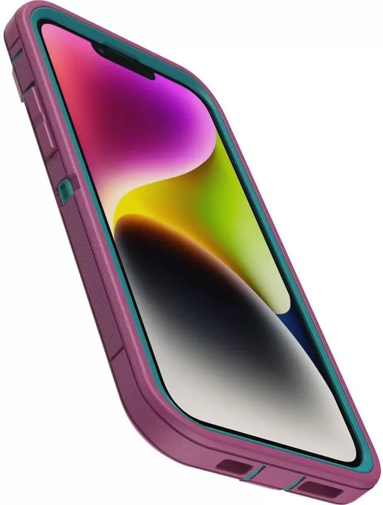 OtterBox iPhone 14 Plus (Only) - Defender Series Screenless Edition Case - Canyon Sun (Pink) - Case Only - Microbial Defense Protection - Non-Retail Packaging