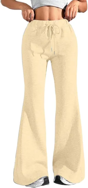 Oversized Wide Leg Sweatpants Women Elastic Drawstring Straight Leg Sweatpants Low Waisted Baggy Lounge Pants Pocket