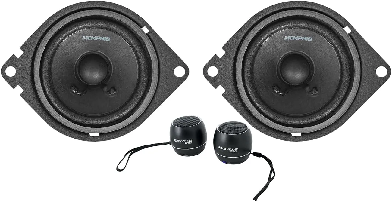 Pair Memphis Audio PRX27 2.75" 30 Watt Car Speakers Free Bluetooth Speakers