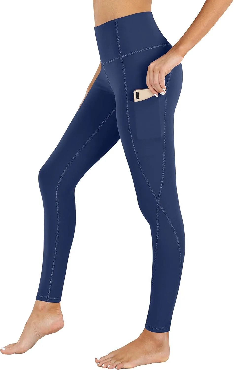 PHISOCKAT High Waist Yoga Pants Women with Pockets, Leggings for Women Tummy Control, Workout Leggings