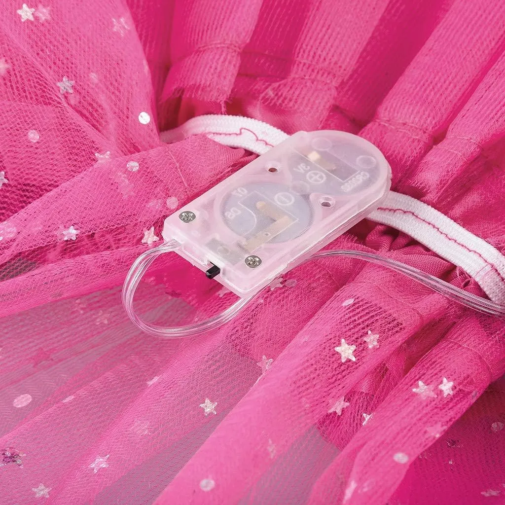 Plus Size Tulle Skirt Women Small Princess Star Bulb with Pleated Sequins Mesh Skirt Skirt Folklorico Practice