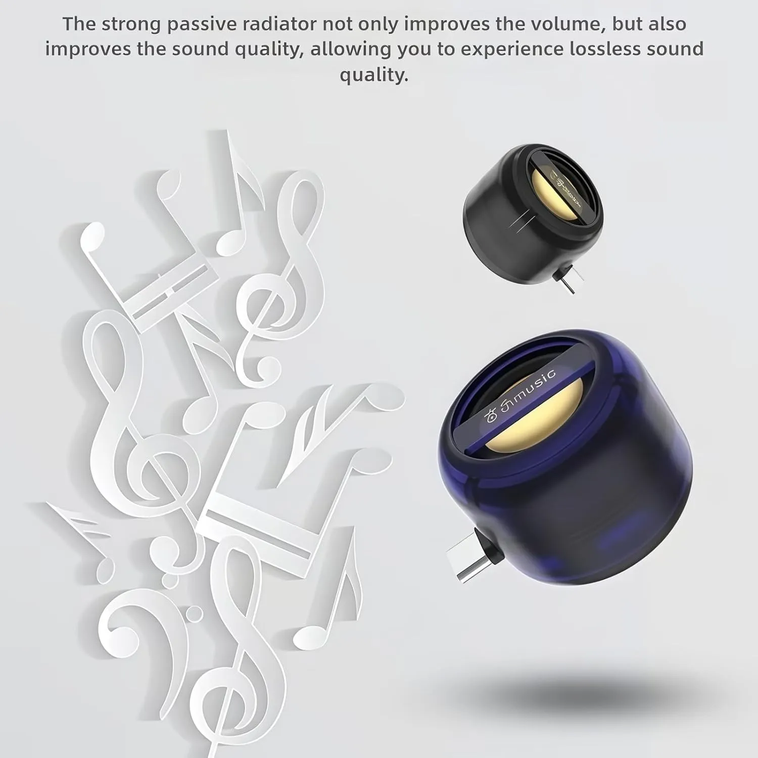 Portable 5X Speaker Amplifier, Plug & Play for Music/Calls, 2025 New Mini Phone Speaker Amplifier, Suitable for Phones, Tablets, Laptops (Black-2pcs)