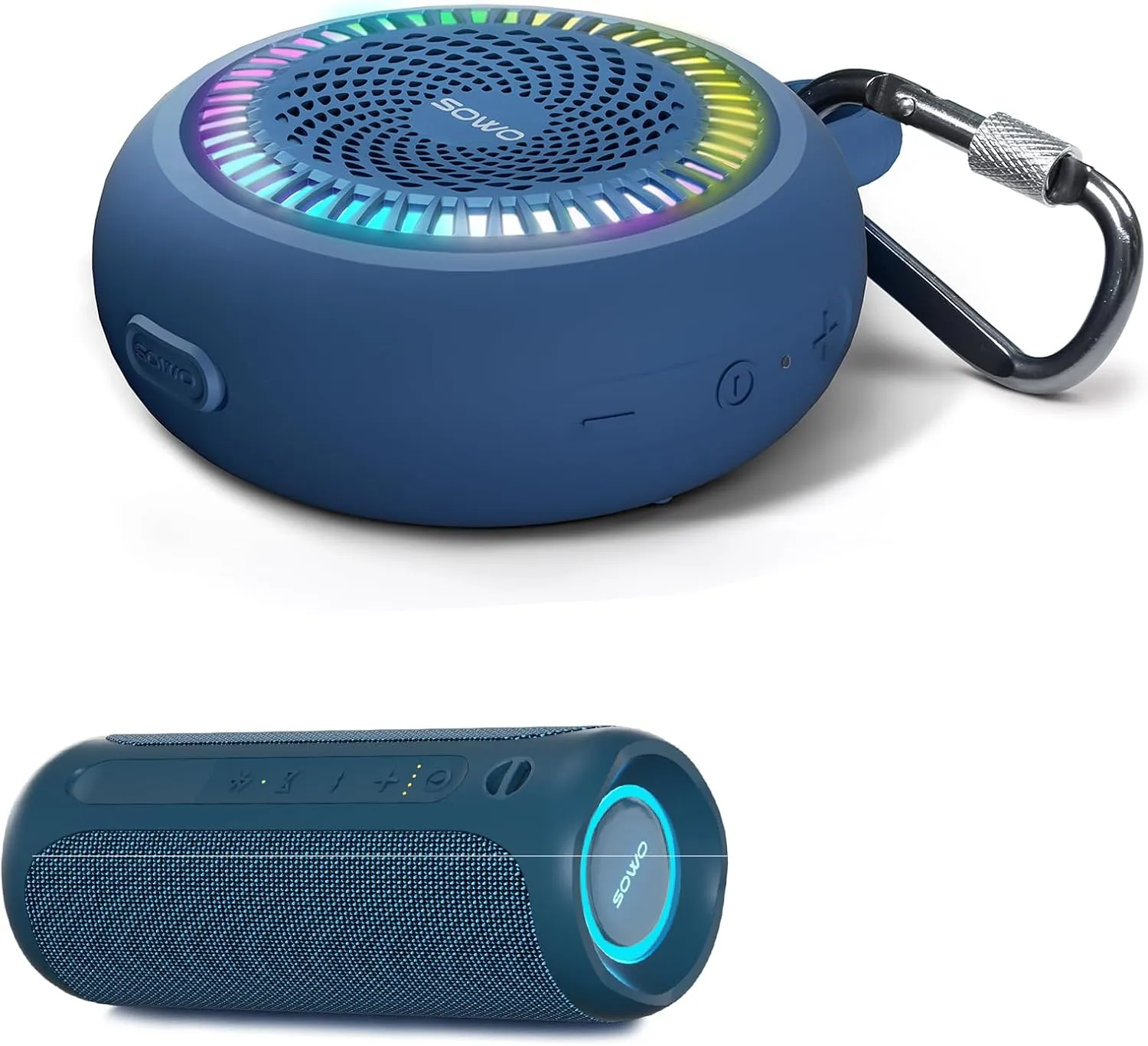 Portable Bluetooth Speaker, IPX7 Waterproof Wireless Bluetooth Speaker, Bassboom Technology, 25W Loud Stereo Sound, LED Light with TWS Pairing, 16H Playtime for Home and Outdoor