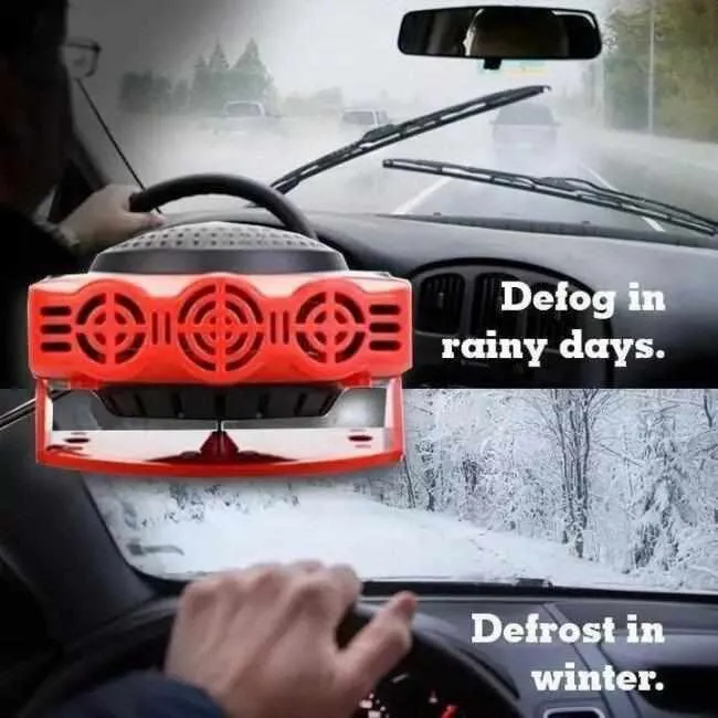 Portable Car Heater - Portable Car Window Defroster - 12V Car Heater