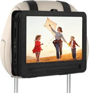 Portable DVD Player Headrest Mount Holder Car Headrest Mount Holder Strap Case for Swivel & Flip Style Portable DVD Player with 10 inch to 10.5 inch Screen (CZB1012)