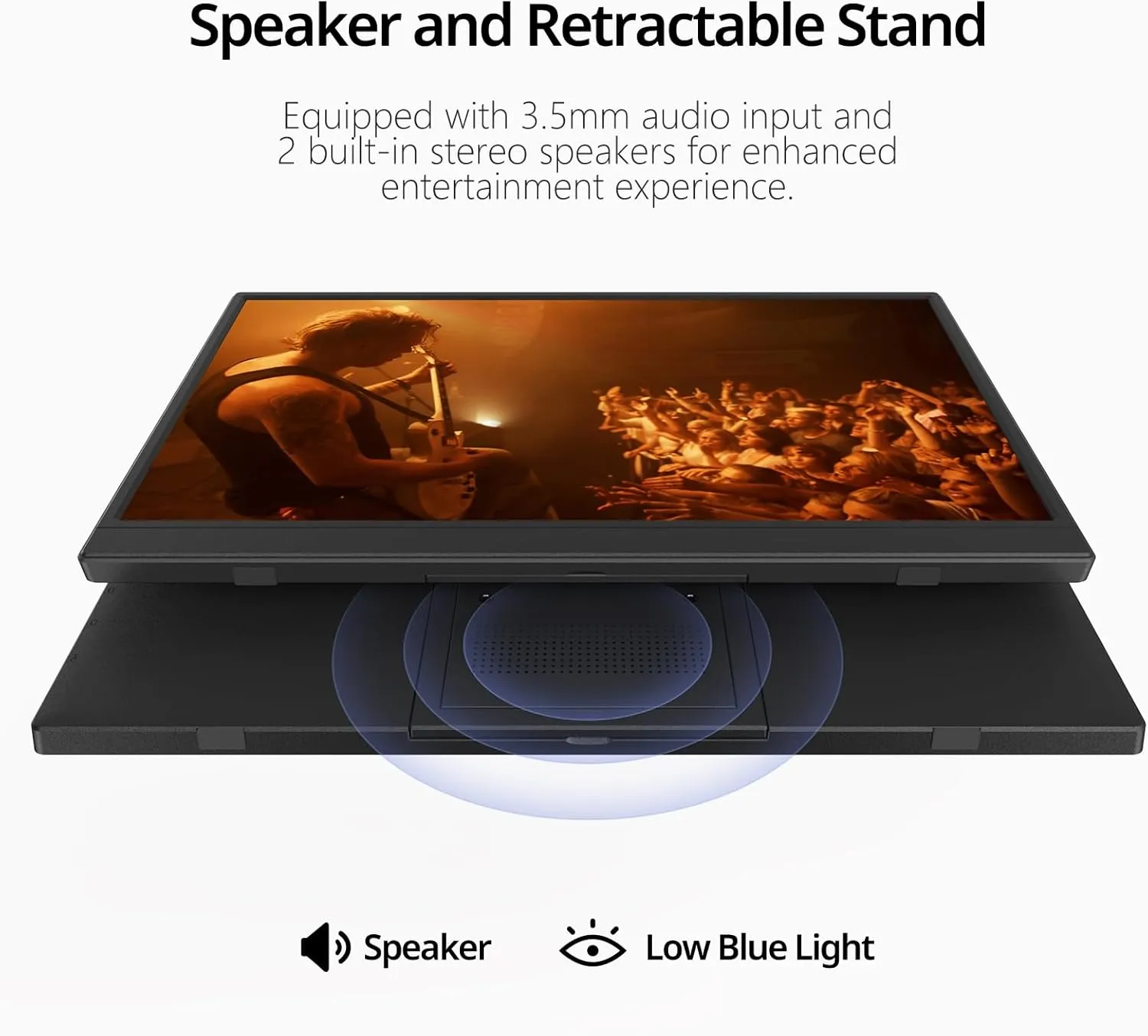 Portable Monitor 15.6 Inch 1080P USB-C HDMI Ultra-Slim Travel Monitor with Kickstand, for Laptop, PC, Mac Phone, PS, Xbox, Swich IPS Ultra-Thin Zero Frame Gaming Monitor