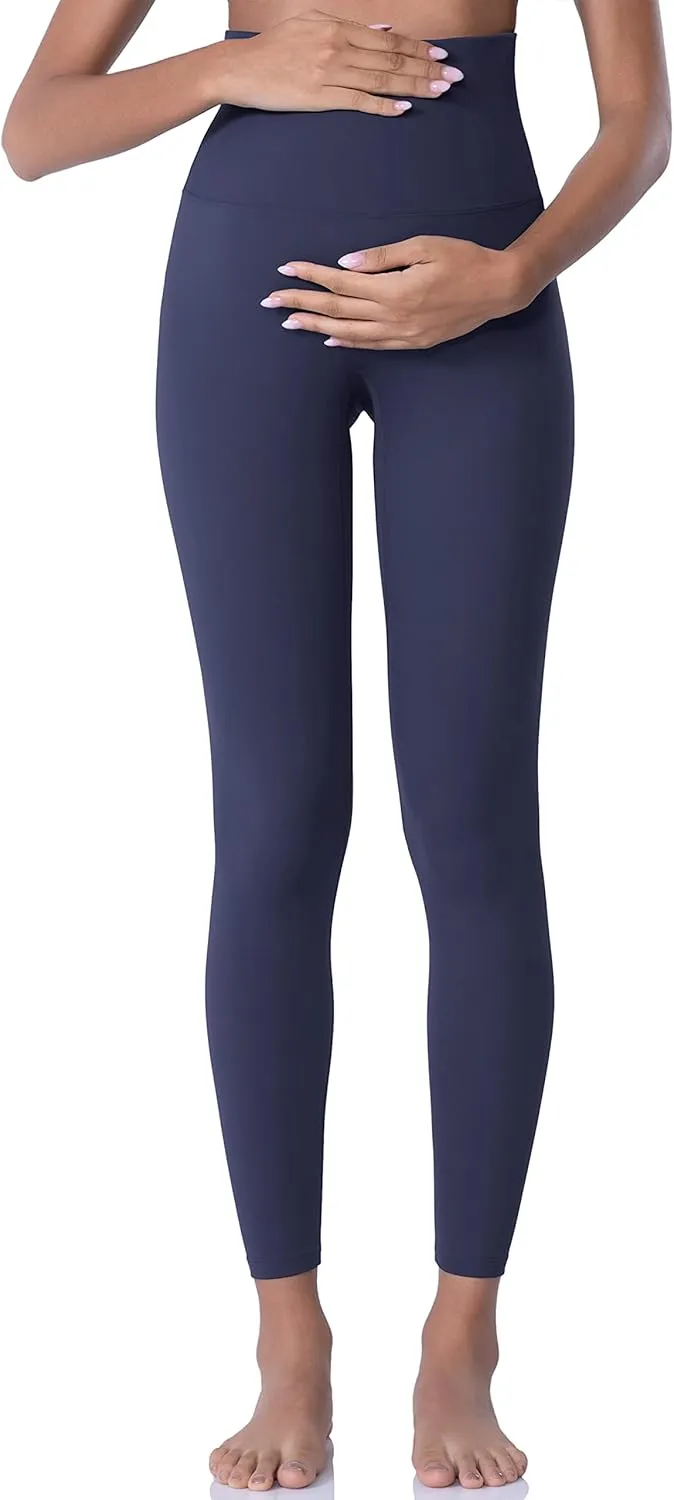 POSHDIVAH Women's Maternity Leggings Over The Belly Pregnancy Yoga Pants Active Wear Workout Leggings