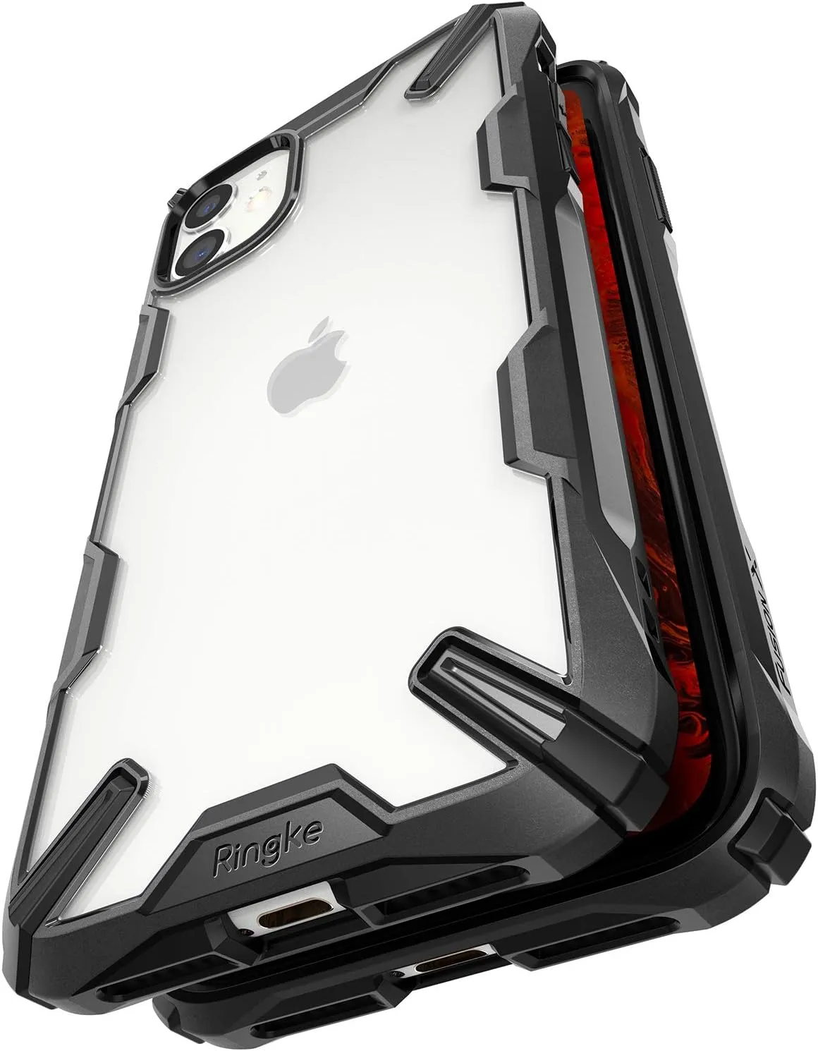 Ringke Fusion-X Compatible with iPhone 11 Case, Edge Protection Design Scrape Resistant Case Cover - Black