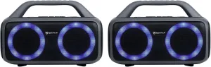 Rockville (2) RPB50 Portable Bluetooth Speakers w/LED Wireless Stereo Linking