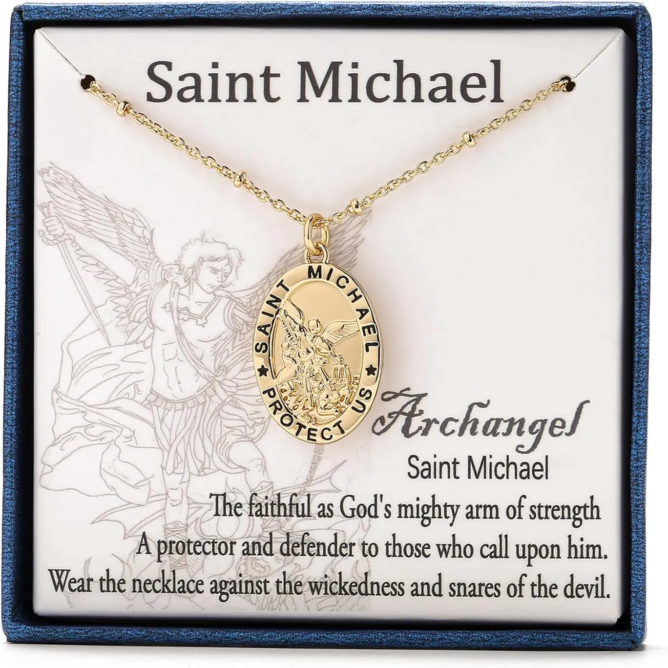 Saint Christopher/Michael Necklace for Women, St Series Medals Catholic Gift Medal Pendant Jewelry