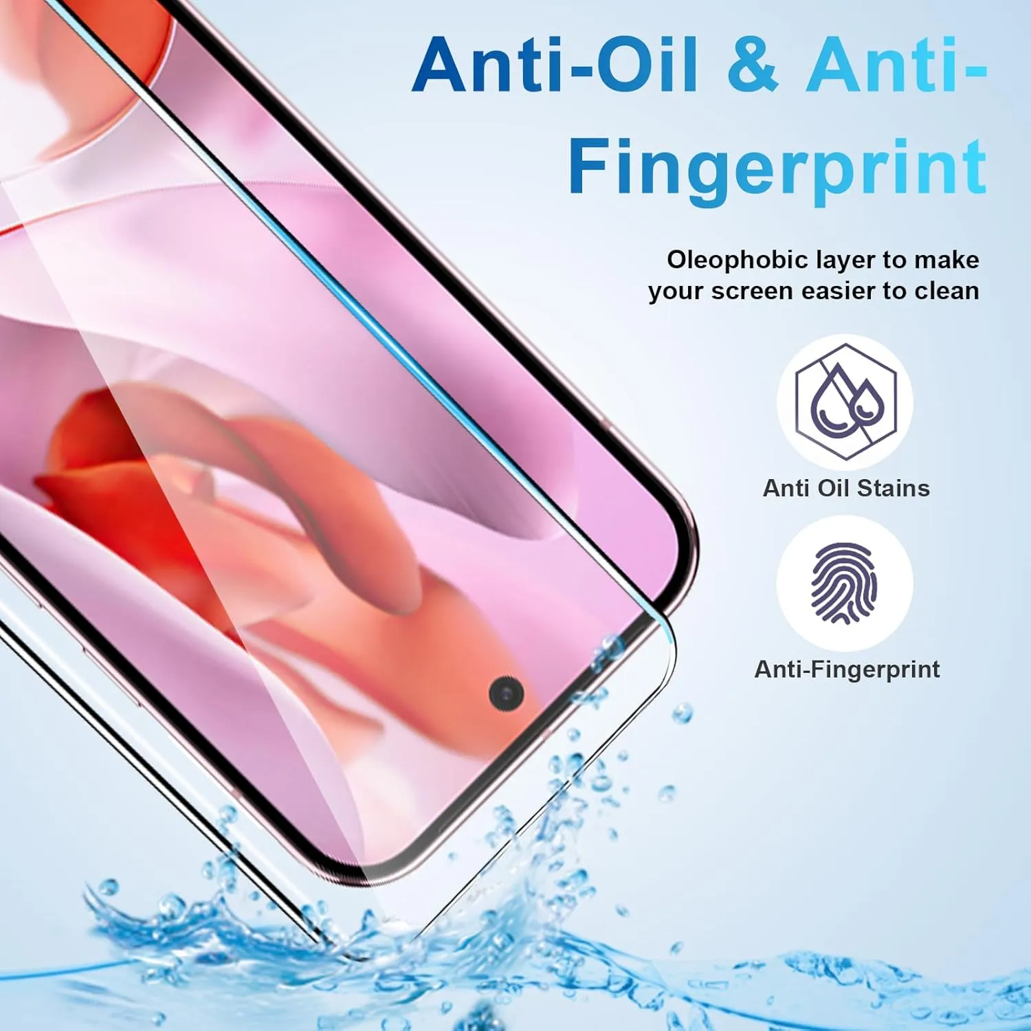 Screen Protector Compatible with Pixel 9 Pro 5G, [4 4 Pack] Camera Lens Protectors, HD Tempered Glass, Fingerprint Unlock Support, Touch Sensitive, Anti Scratch
