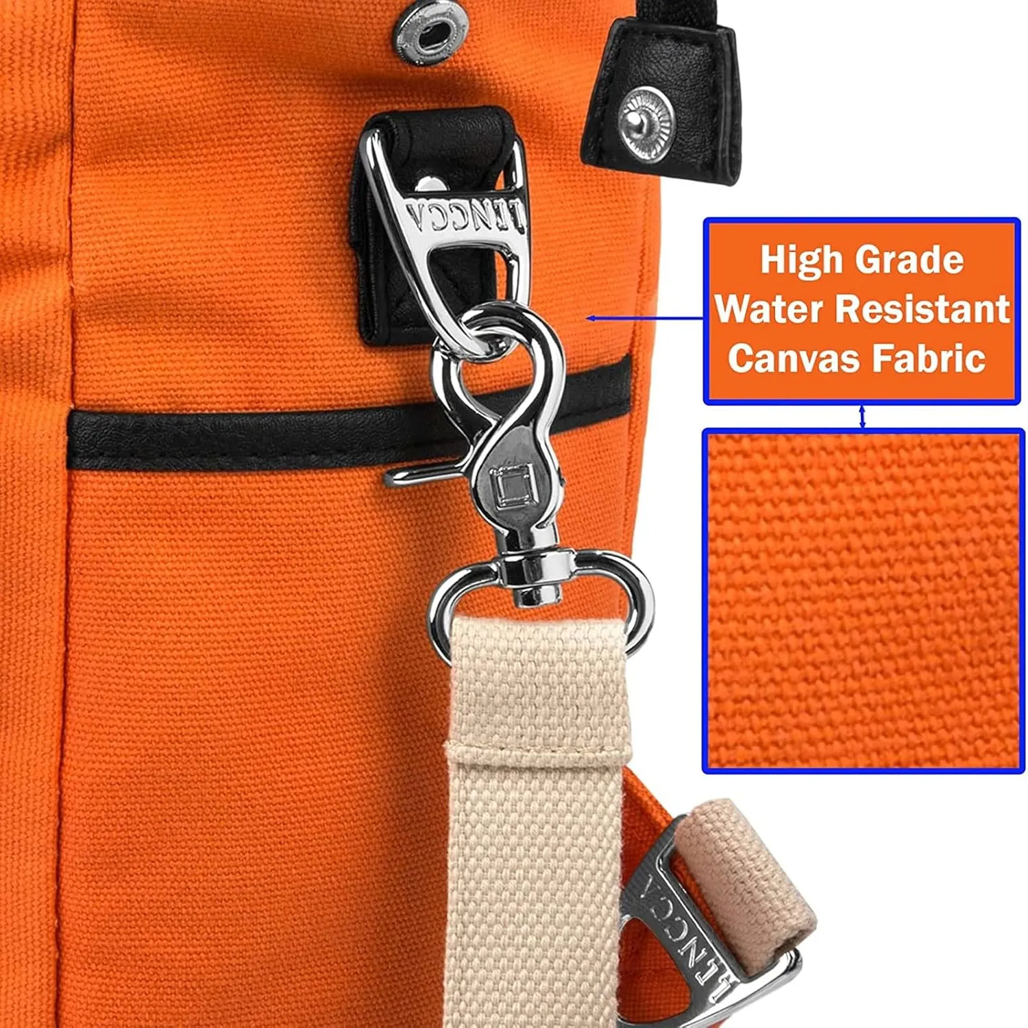 Secure Protective Water Resistant Canvas Backpack Shoulder Bag for Lenovo Chromebook Flex 5 13, HP Envy, MacBook Pro M2 13