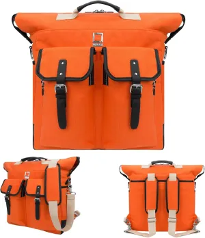 Secure Protective Water Resistant Canvas Backpack Shoulder Bag for Lenovo Chromebook Flex 5 13, HP Envy, MacBook Pro M2 13