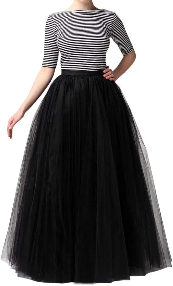 Sequin Tulle Skirt Womens Pleated Princess Mesh Skirt Adult Dancing Skirt Latin Dance Skirts for Women Knee