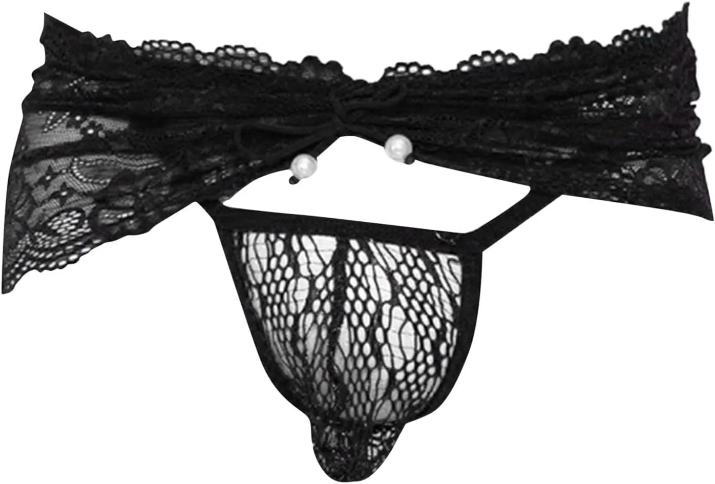 Sexy Lingerie European and Casual Chain Lace Openwork Mens Lingerie for Men Crotchless