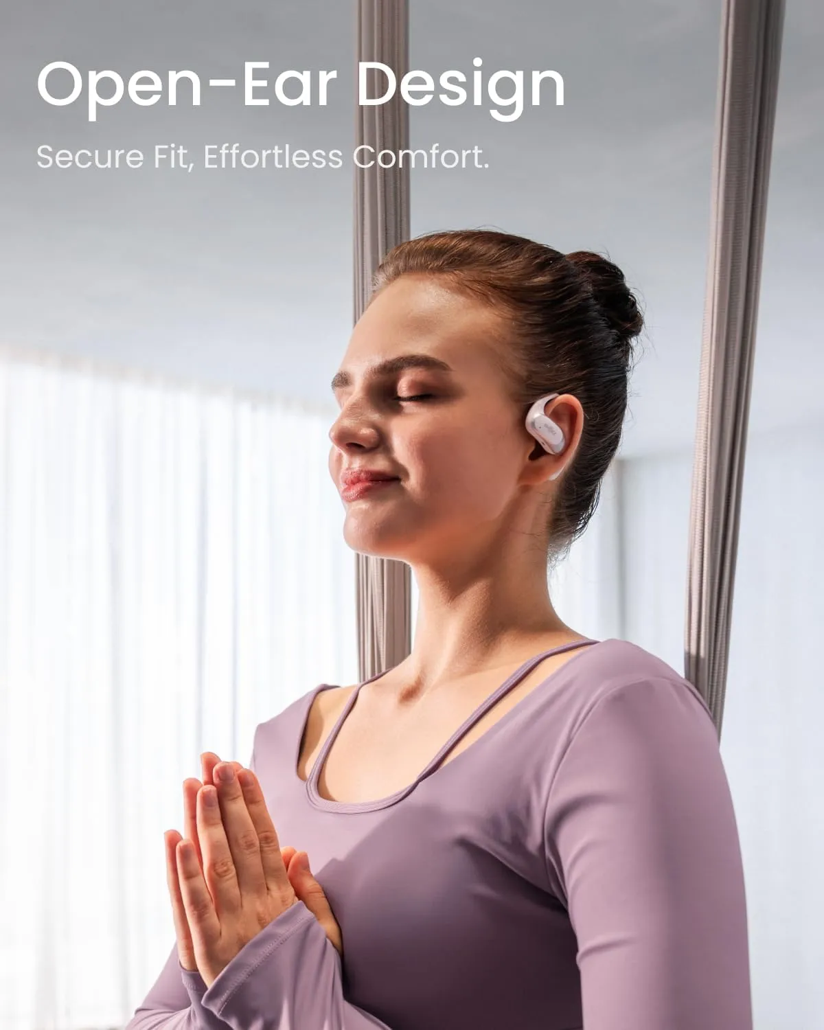SHOKZ OpenFit Air - Open-Ear Headphones, True Wireless Earbuds, Water Resistant, Secure Earhooks for Daily Use, White