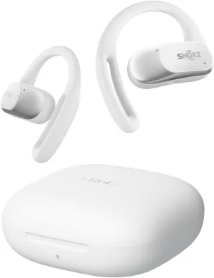 SHOKZ OpenFit Air - Open-Ear Headphones, True Wireless Earbuds, Water Resistant, Secure Earhooks for Daily Use, White