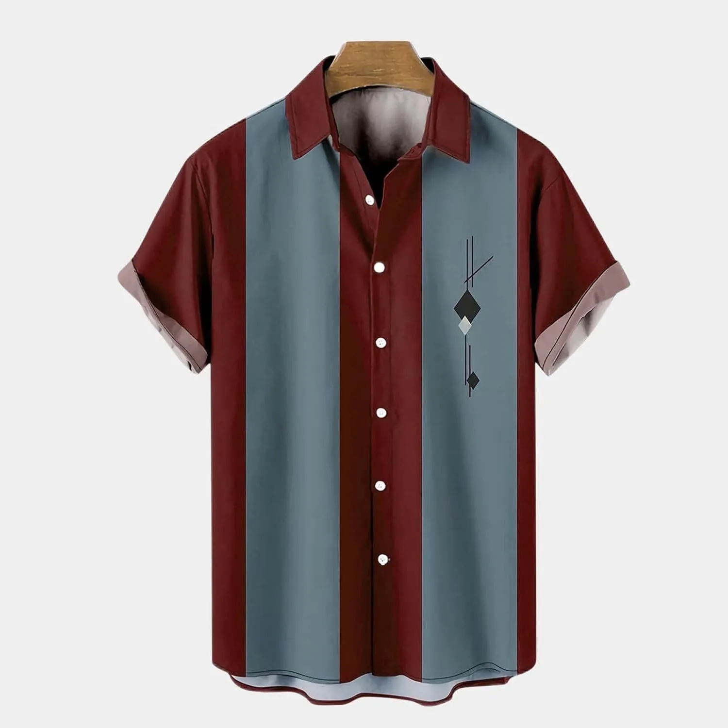 Short Sleeve Button Up Shirts for Men Hawaiian Down Shirt Loose Beach Shirts Men's Funky Beach Tropical Party Shirts