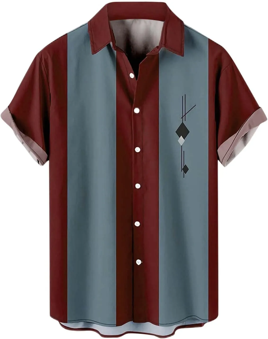 Short Sleeve Button Up Shirts for Men Hawaiian Down Shirt Loose Beach Shirts Men's Funky Beach Tropical Party Shirts