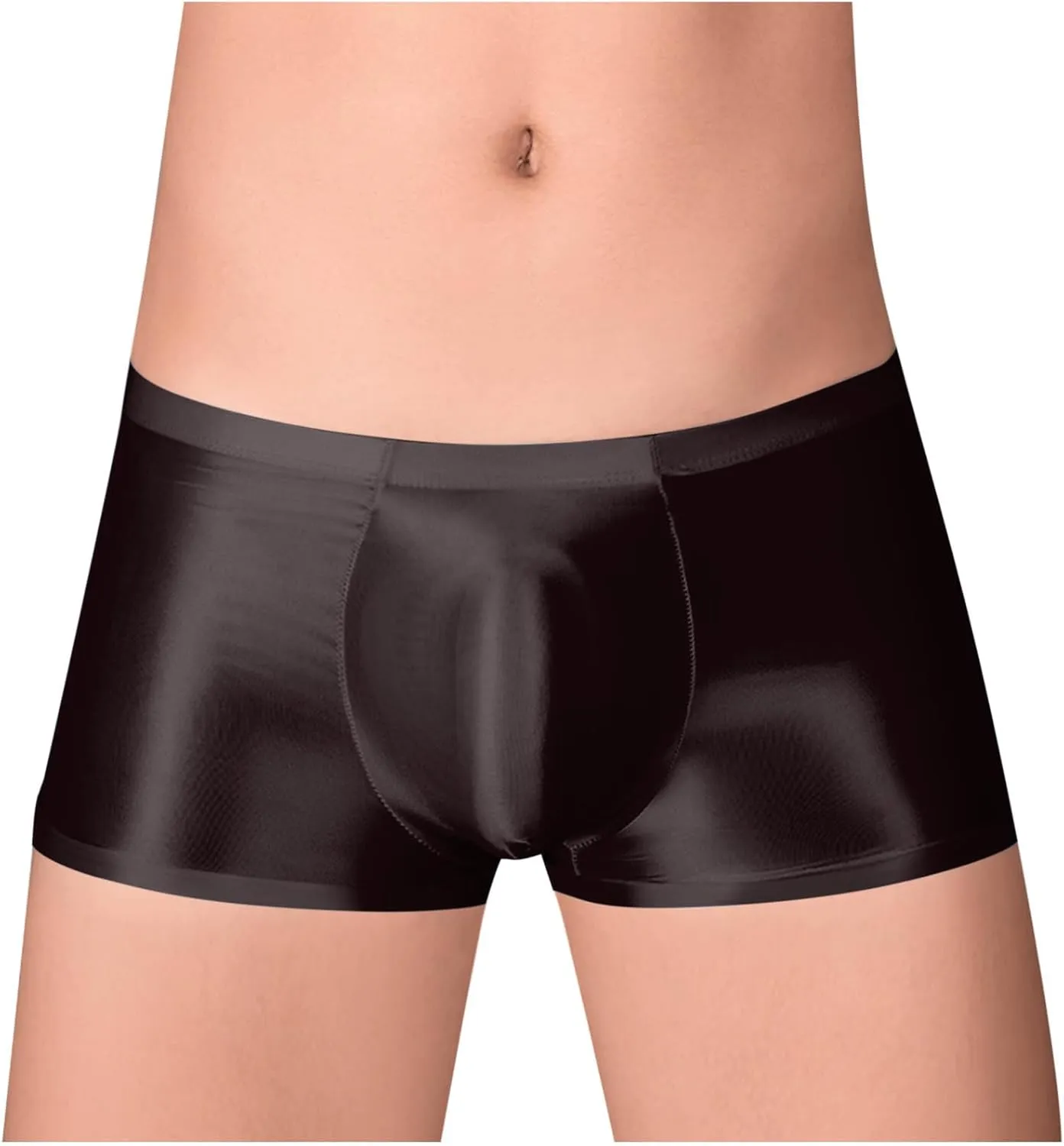 Sissy Underwear for Men See Through Panties Glossy Satin Pajamas Sexy Boxers Briefs Lightweight Sexy Underpants