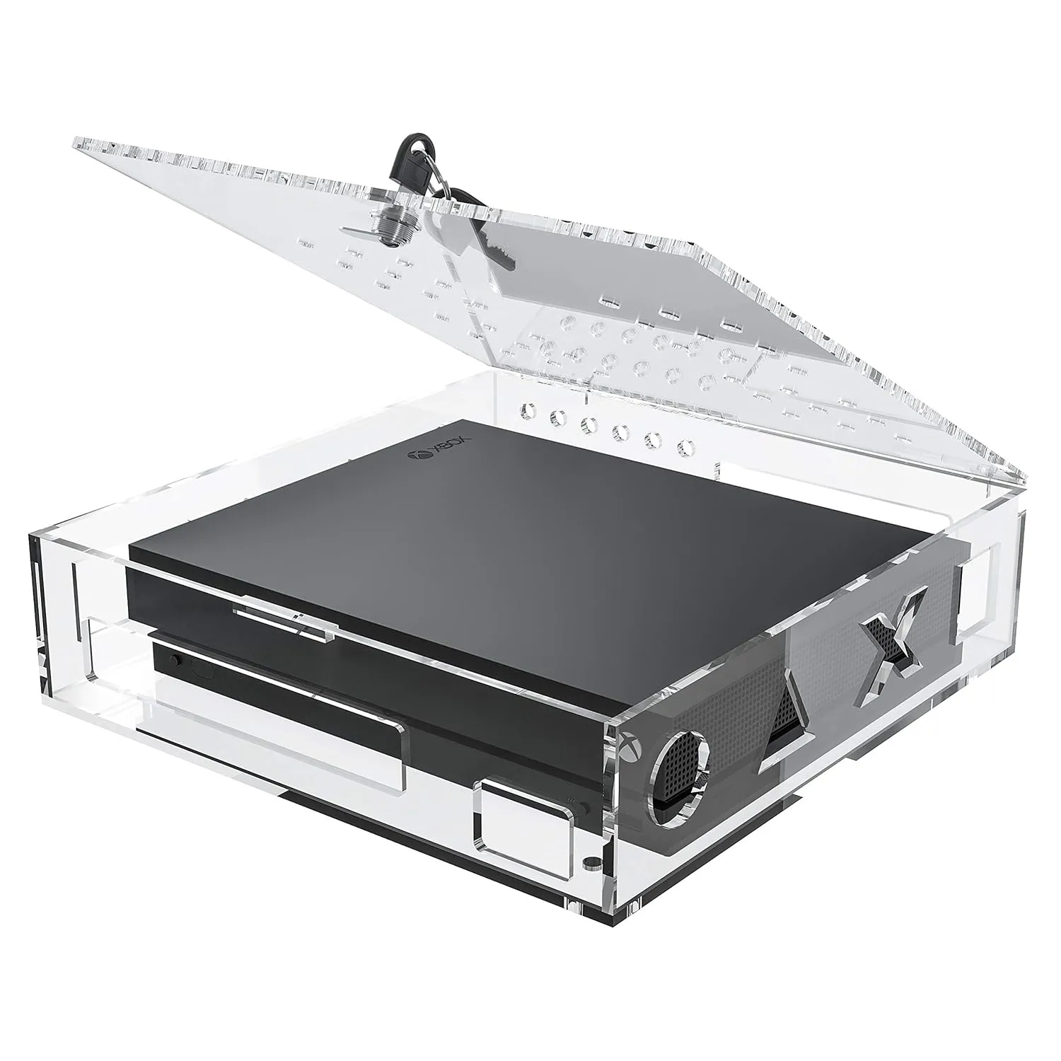 Skywin Acrylic Lock Box for Xbox Game Console - Secure and Protect Public Gaming Consoles - Compatible with XBOX One X and XBOX One S