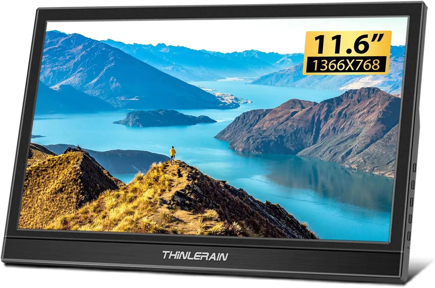 Small Portable Monitor - 11.6 inch Dual HDMI Mini Laptop Monitor, 1366 x 768 TN LED Display External Screen for Laptop and Computer, Build in Speakers