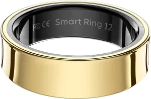 Smart Rings for Men, Fitness Trackers for Women - Sleep Tracking Wearable - Heart Rate - Blood Oxygen - IP68 Waterproof (Gold, 12#)