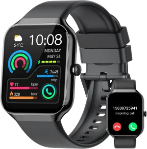 Smart Watch for Men Women, 1.96"HD Smartwatch (Answer/Make Call) with Heart Rate/Sleep Monitor/Pedometer/Spo2, 2025 New Fitness Watch 113  Sport Modes, IP68 Waterproof Activity Tracker for Android iOS