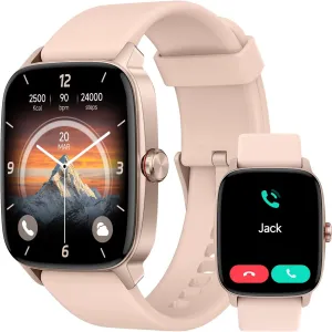 Smart Watch for Men Women, Bluetooth Calling, AI Built-in, IP68 Waterproof, Fitness Tracker, Sleep Monitoring, 1.85'' DIY Dial, 100  Sports Modes, 7 Days Battery, Compatible with Android & iPhones