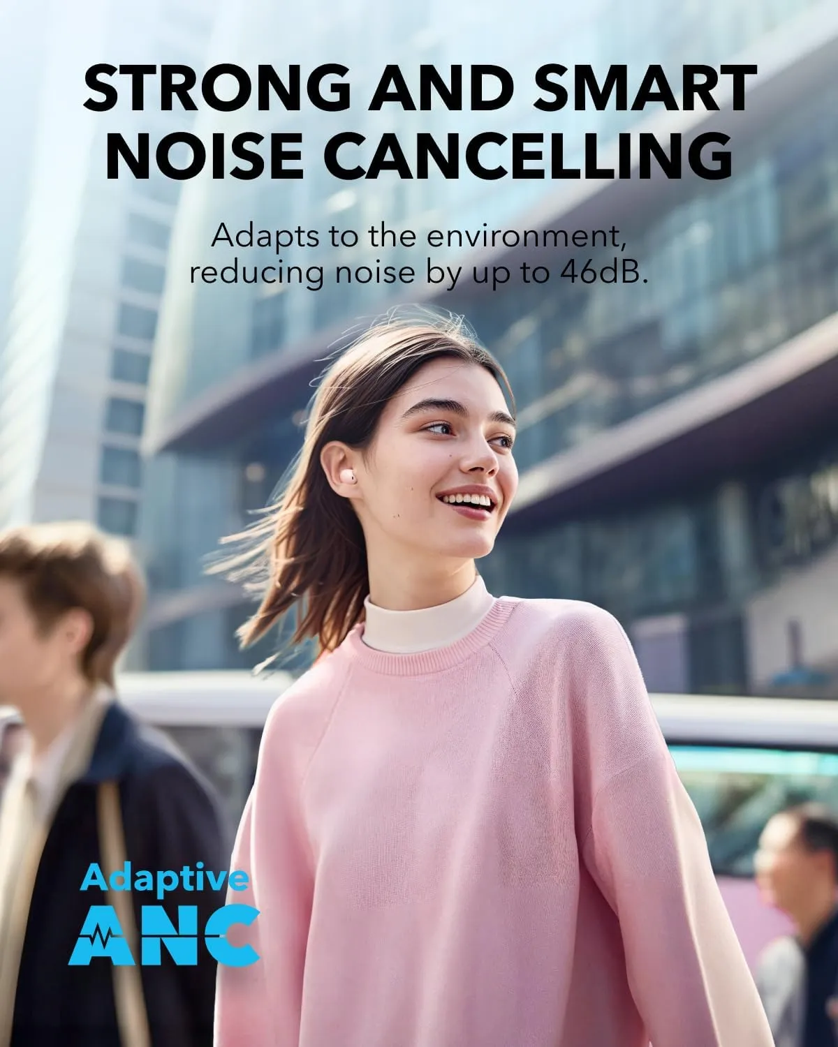 Soundcore A30i by Anker, Smart Noise Cancelling Earbuds, Lipstick-Shaped Stylish Design, Tiny, Lightweight Comfort, Clear Sound, IP54, 15H Playtime in ANC Mode, Wireless Earbuds, Bluetooth 5.4