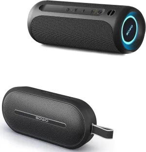 SOWO Portable Bluetooth Speaker - Wireless Speaker Waterproof with Partyboom Technology - 40W, Loud Clear Stereo Sound and Bass Boost - 16H Playtime for Outdoor, Camping and Travel Use