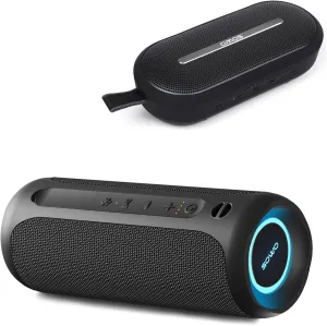 SOWO Portable Bluetooth Speaker - Wireless Speaker Waterproof with Partyboom Technology - 40W, Loud Clear Stereo Sound and Bass Boost - 16H Playtime for Outdoor, Camping and Travel Use