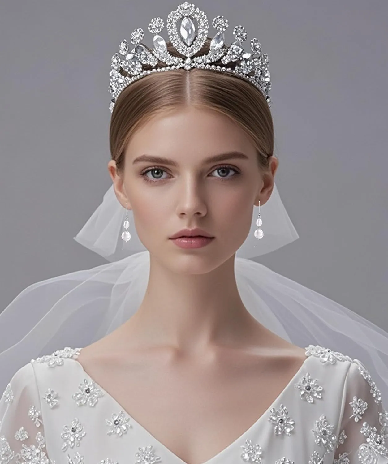 Sparkling CZ Crystal Tassel Jewelry for Women Pearl Tassel Earrings for Women Long Pearl Earrings Perfect for Bridesmaids or Bride