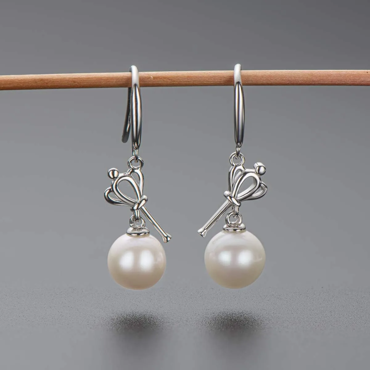 Sterling Silver Pearl Earrings for Women, Freshwater Cultured Pearl Drop Dangle Earrings Gift for Mom Wife Daughter