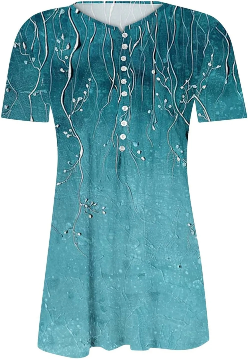 Summer Tops for Women 2025 Short Sleeve Button Down Shirts Casual Dressy Floral Shirt Boho Beach Vacation Blouses
