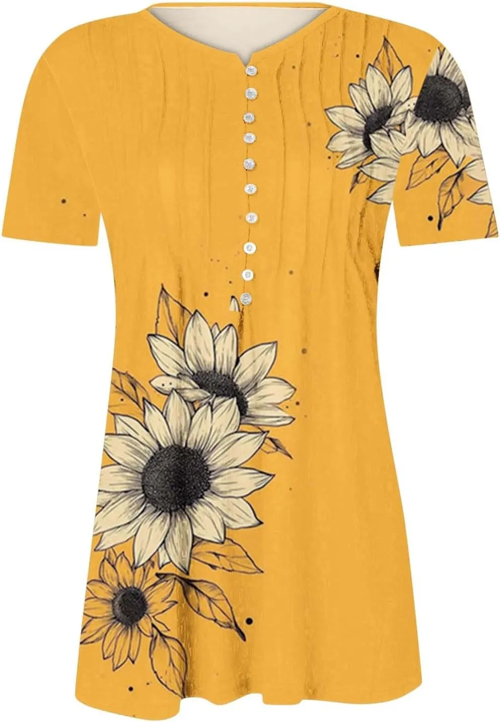 Summer Tops for Women 2025 Short Sleeve Button Down Shirts Casual Dressy Floral Shirt Boho Beach Vacation Blouses