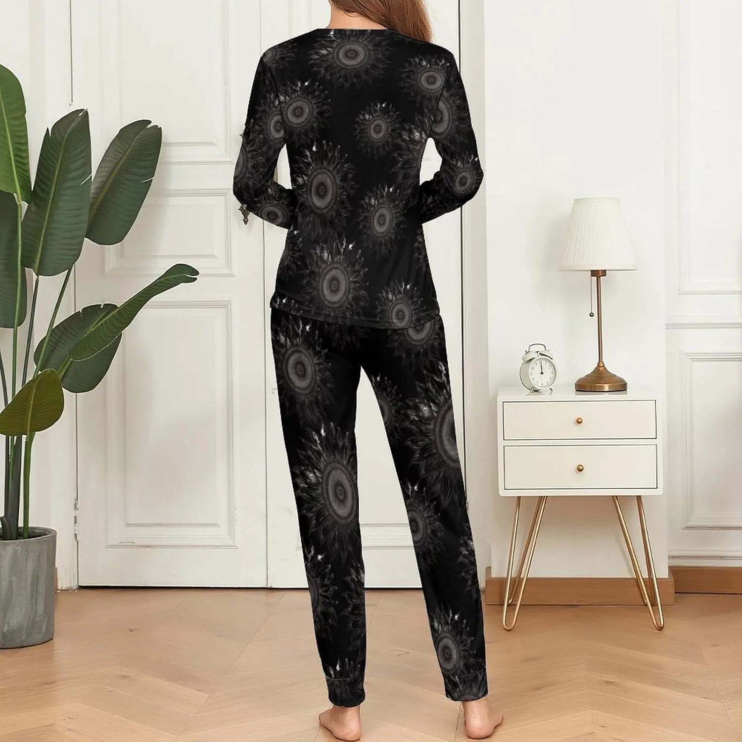 Sunflower Women's Pajama Set Long Sleeve Pj Sets Casual Two Piece Loungewear Soft Sleepwear