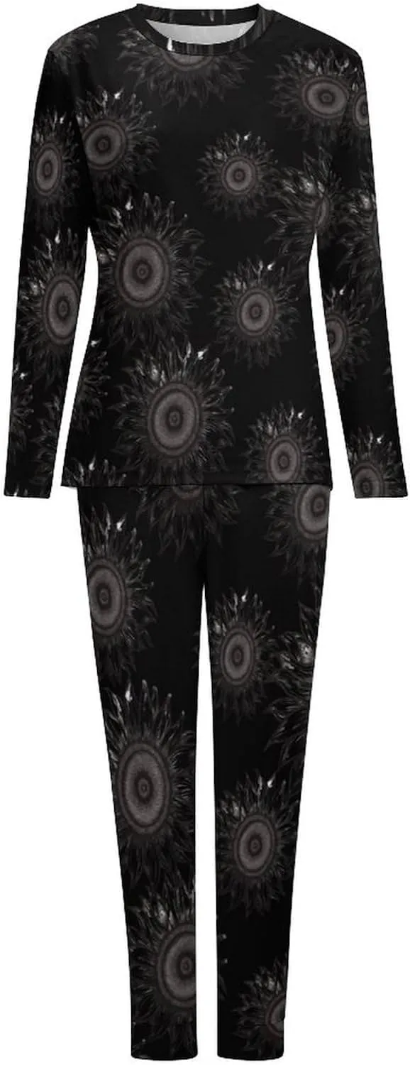 Sunflower Women's Pajama Set Long Sleeve Pj Sets Casual Two Piece Loungewear Soft Sleepwear